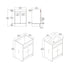 Dowell 24¡°(Unassembled Freestanding Bathroom Vanity Kit with White Ceramic Basin -  One or Two Soft-Close Doors, One Shelf - 012 Series - Oak Natural