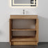 Dowell 30" Unassembled Freestanding Bathroom Vanity Kit with White Ceramic Basin -  One or Two Soft-Close Doors, One Shelf - 012 Series - Oak Natural