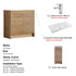 Dowell 36" Unassembled Freestanding Bathroom Vanity Kit with White Ceramic Basin -  One or Two Soft-Close Doors, One Shelf - 012 Series - Oak Natural