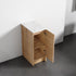 Dowell 12" Unassembled Freestanding Bathroom Side/Bridge Cabinet Kit with Sintered Stone Top - 012 Series - Oak Natural