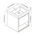 Dowell 18" Wall-Mounted Bathroom Vanity with Single Basin ¡°( One Soft-Close Drawer, One Open Shelf - 015 Series - Grey Ashtree