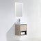 Dowell 18" Wall-Mounted Bathroom Vanity with Single Basin ¡°( One Soft-Close Drawer, One Open Shelf - 015 Series - Grey Ashtree
