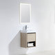 Dowell 18" Wall-Mounted Bathroom Vanity with Single Basin ¡°( One Soft-Close Drawer, One Open Shelf - 015 Series - Grey Ashtree