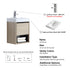 Dowell 18" Wall-Mounted Bathroom Vanity with Single Basin ¡°( One Soft-Close Drawer, One Open Shelf - 015 Series - Grey Ashtree