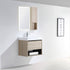 Dowell 24" Wall-Mounted Bathroom Vanity with Single Basin ¡°( One Soft-Close Drawer, One Open Shelf - 015 Series - Grey Ashtree