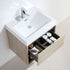 Dowell 24" Wall-Mounted Bathroom Vanity with Single Basin ¡°( One Soft-Close Drawer, One Open Shelf - 015 Series - Grey Ashtree