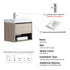 Dowell 24" Wall-Mounted Bathroom Vanity with Single Basin ¡°( One Soft-Close Drawer, One Open Shelf - 015 Series - Grey Ashtree