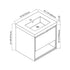 Dowell 24" Wall-Mounted Bathroom Vanity with Single Basin ¡°( One Soft-Close Drawer, One Open Shelf - 015 Series - Grey Ashtree