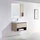 Dowell 30" Wall-Mounted Bathroom Vanity with Single Basin ¡°( One Soft-Close Drawer, One Open Shelf - 015 Series - Grey Ashtree
