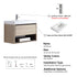 Dowell 30" Wall-Mounted Bathroom Vanity with Single Basin ¡°( One Soft-Close Drawer, One Open Shelf - 015 Series - Grey Ashtree
