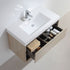 Dowell 36" Wall-Mounted Bathroom Vanity with Single Basin ¡°( One Soft-Close Drawer, One Open Shelf - 015 Series - Grey Ashtree