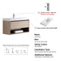 Dowell 36" Wall-Mounted Bathroom Vanity with Single Basin ¡°( One Soft-Close Drawer, One Open Shelf - 015 Series - Grey Ashtree