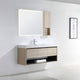 Dowell 48" Wall-Mounted Bathroom Vanity with Single Basin ¡°( One Soft-Close Drawer, One Open Shelf - 015 Series - Grey Ashtree
