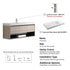 Dowell 48" Wall-Mounted Bathroom Vanity with Single Basin ¡°( One Soft-Close Drawer, One Open Shelf - 015 Series - Grey Ashtree