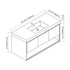 Dowell 48" Wall-Mounted Bathroom Vanity with Single Basin ¡°( One Soft-Close Drawer, One Open Shelf - 015 Series - Grey Ashtree