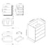 Dowell 24¡°(Single Bathroom Vanity Set- Freestanding Glossy White Vanity with Black Accents,Matte Black Resin Basin,Three Soft-Close Drawers - 024 Series