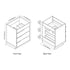 Dowell 24¡°(Single Bathroom Vanity Set- Freestanding Glossy White Vanity with Black Accents,Matte Black Resin Basin,Three Soft-Close Drawers - 024 Series