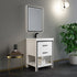 Dowell 24" Freestanding White Bathroom Vanity with Single Basin - One/Two Soft-Close Drawers and One/Two Open Shelves - 028 Series