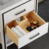 Dowell 24" Freestanding White Bathroom Vanity with Single Basin - One/Two Soft-Close Drawers and One/Two Open Shelves - 028 Series