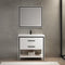Dowell  36" Freestanding White Bathroom Vanity with Single Basin - One/Two Soft-Close Drawers and One/Two Open Shelves - 028 Series