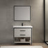 Dowell 36" Wall Mirror with Protective Black Trim Wooden Frame - Bathroom, Living Room, Hallway, Lobby - 028 36 Series