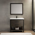 Dowell 36" Wall Mirror with Protective Black Trim Wooden Frame - Bathroom, Living Room, Hallway, Lobby - 028 36 Series