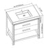 Dowell  36" Freestanding White Bathroom Vanity with Single Basin - One/Two Soft-Close Drawers and One/Two Open Shelves - 028 Series