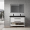 Dowell 48" Freestanding Black Bathroom Vanity with Double Basin - One/Two Soft-Close Drawers and One/Two Open Shelves - 028 Series