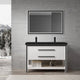 Dowell 48" Freestanding Black Bathroom Vanity with Double Basin - One/Two Soft-Close Drawers and One/Two Open Shelves - 028 Series