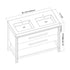 Dowell  48" Freestanding White Bathroom Vanity with Double Basin - One/Two Soft-Close Drawers and One/Two Open Shelves - 028 Series