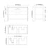 Dowell  48" Freestanding White Bathroom Vanity with Double Basin - One/Two Soft-Close Drawers and One/Two Open Shelves - 028 Series