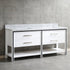 Dowell 30" Freestanding White Bathroom Vanity with Single Basin - One/Two Soft-Close Drawers and One/Two Open Shelves - 028 Series