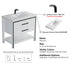 Dowell 24" Freestanding White Bathroom Vanity with Single Basin - One/Two Soft-Close Drawers and One/Two Open Shelves - 028 Series