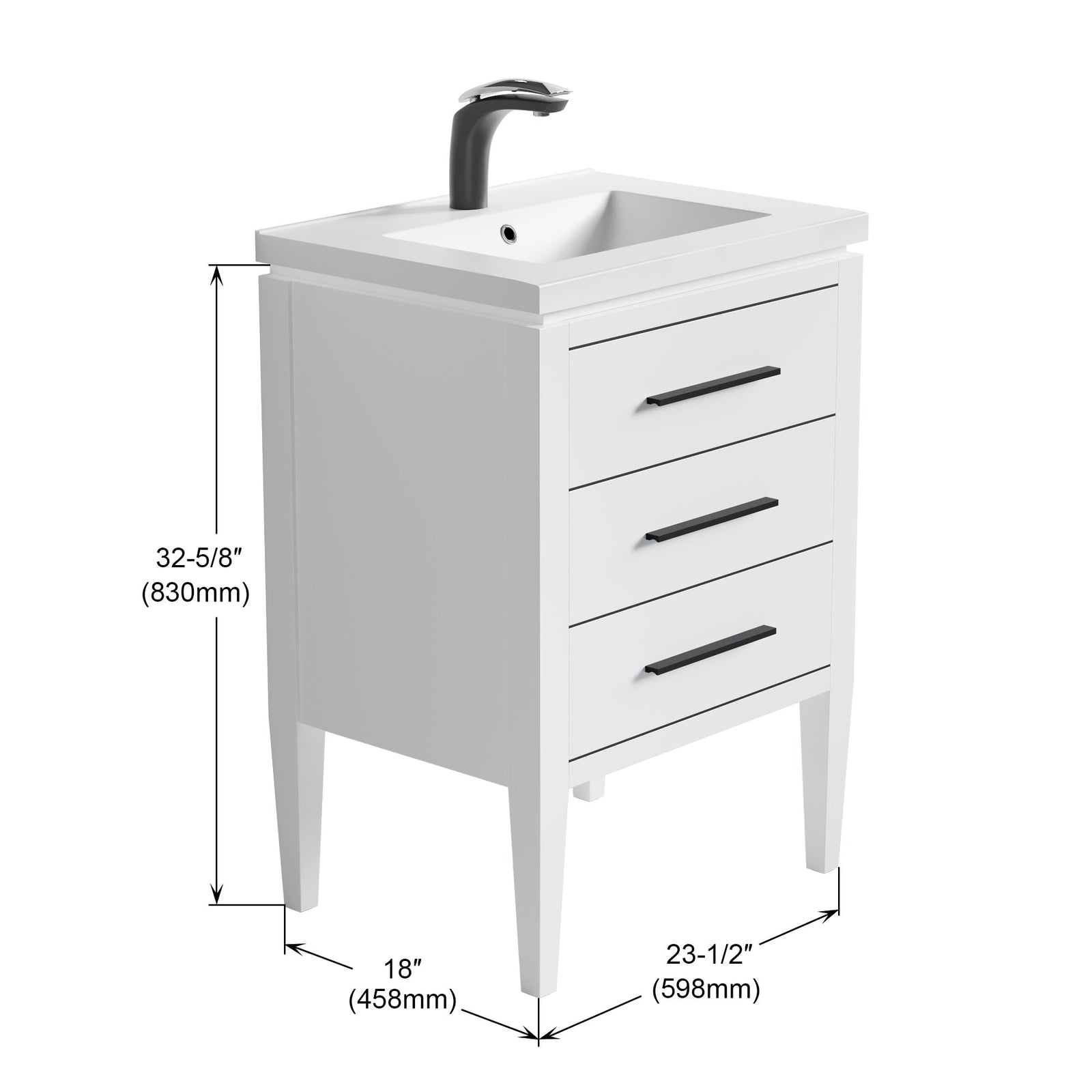 031 Series-24 Inch Bathroom Vanity Set