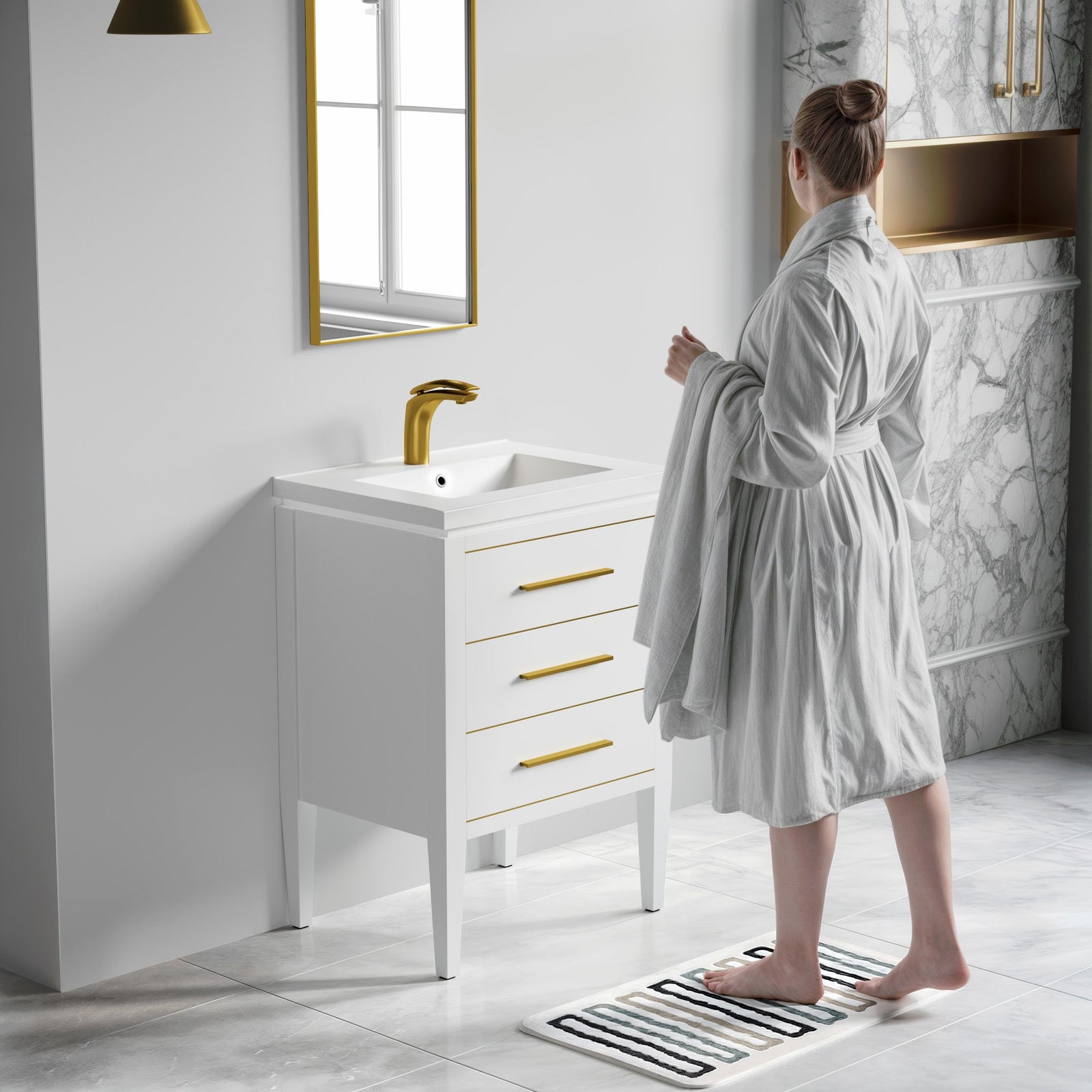031 Series-24 Inch Bathroom Vanity Set