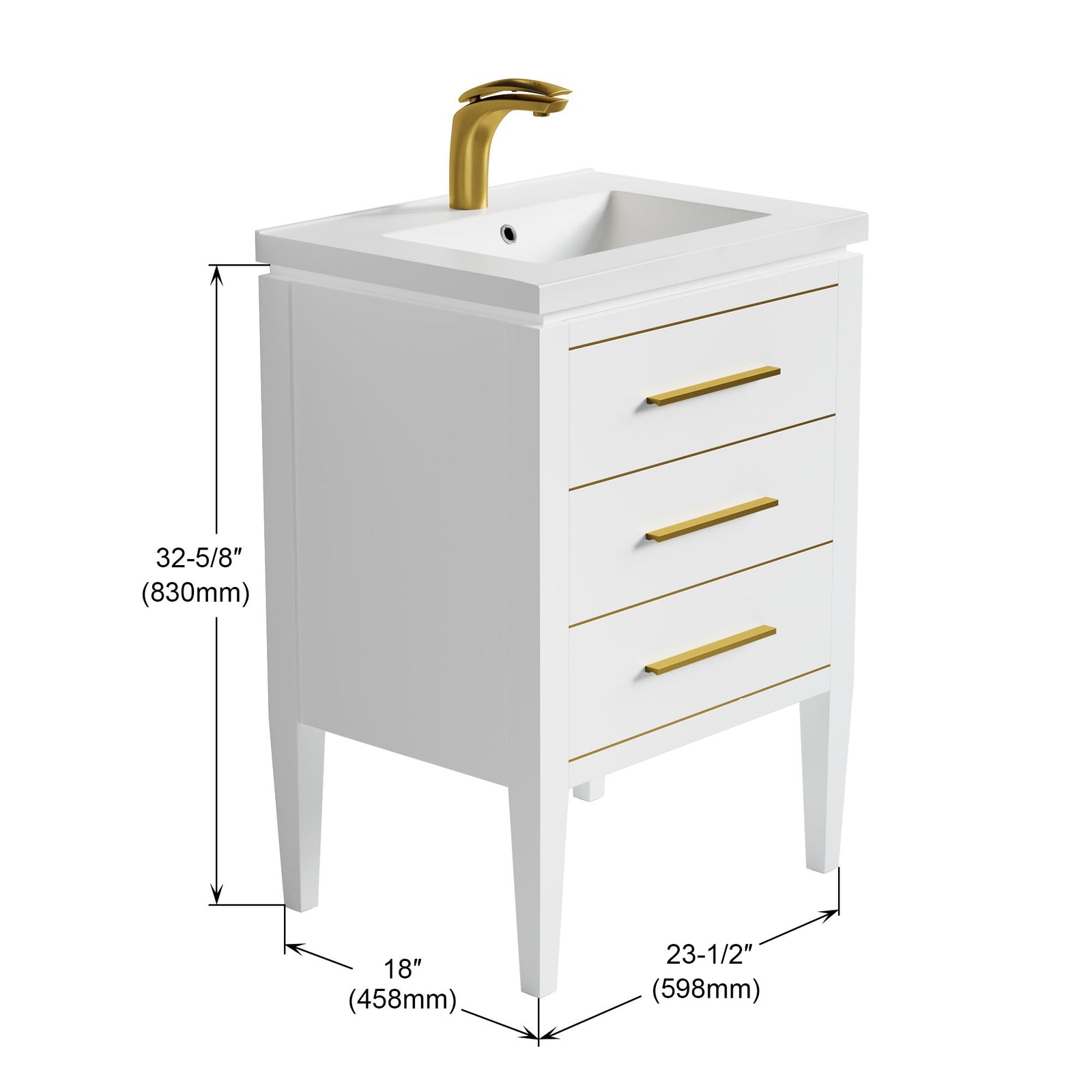 031 Series-24 Inch Bathroom Vanity Set