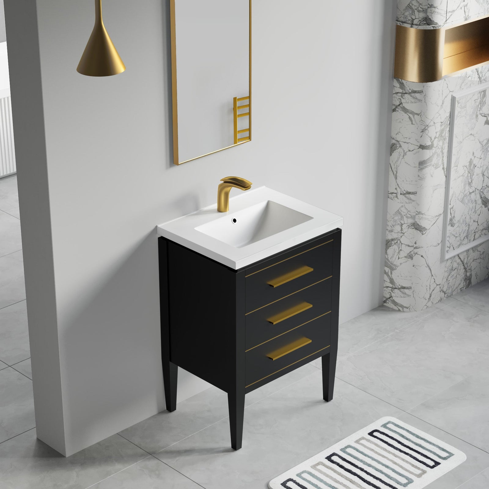 031 Series-24 Inch Bathroom Vanity Set