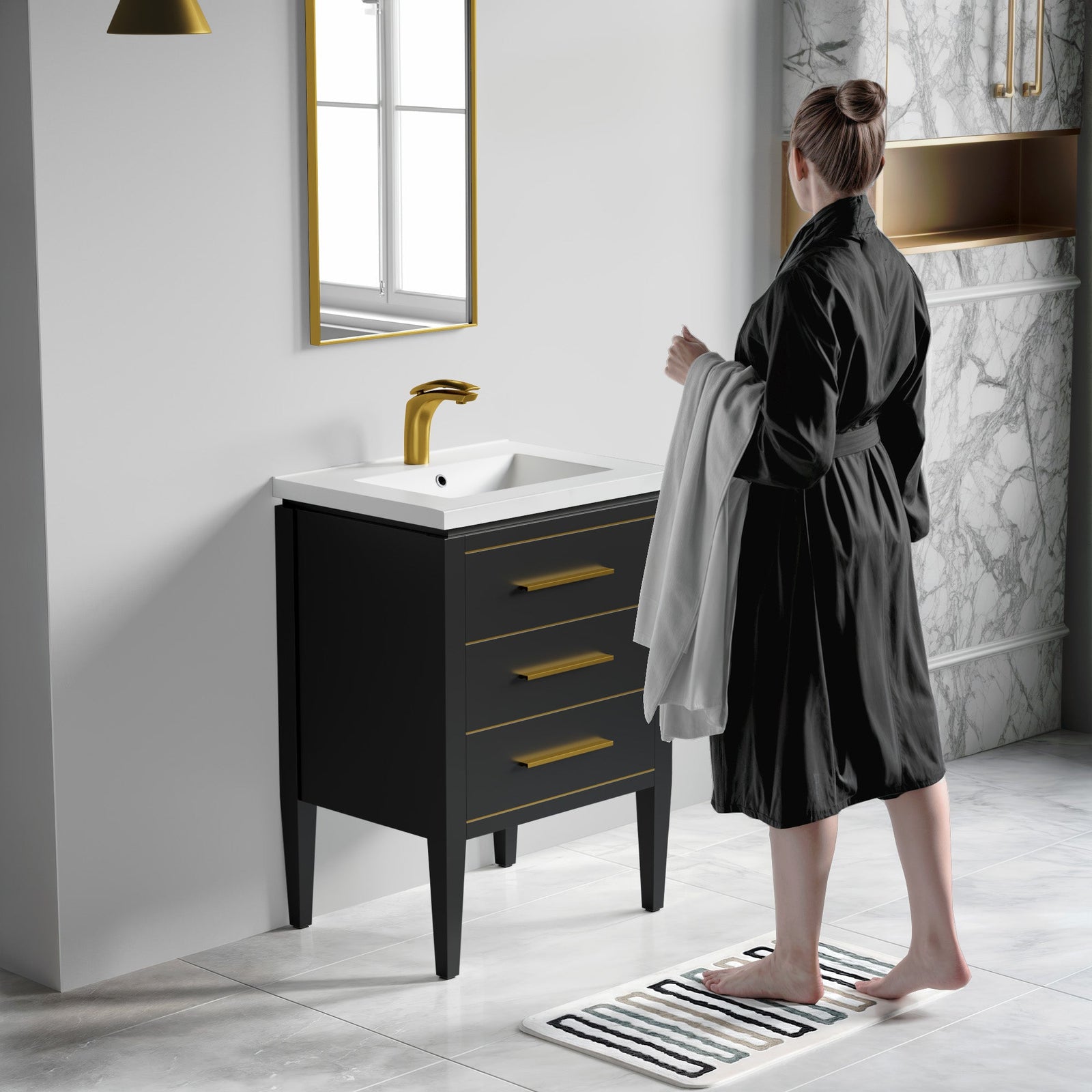 031 Series-24 Inch Bathroom Vanity Set