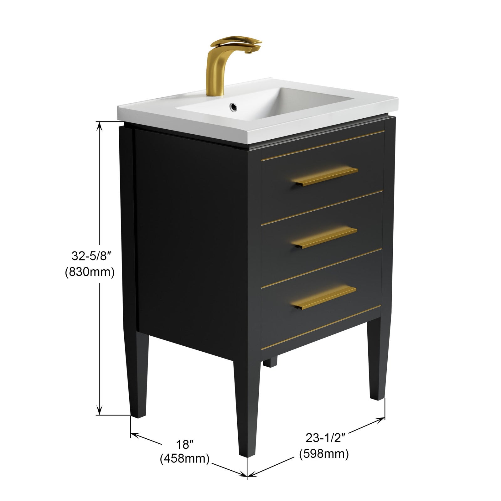 031 Series-24 Inch Bathroom Vanity Set