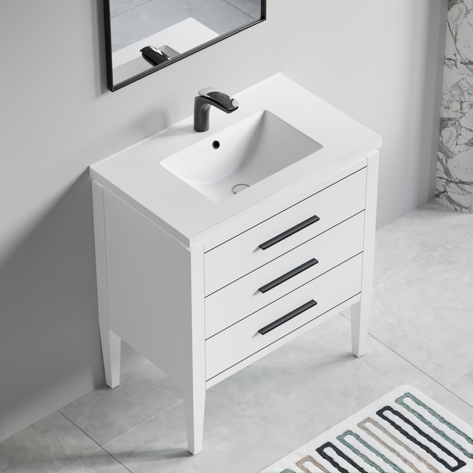 031 Series-30 Inch Bathroom Vanity Set