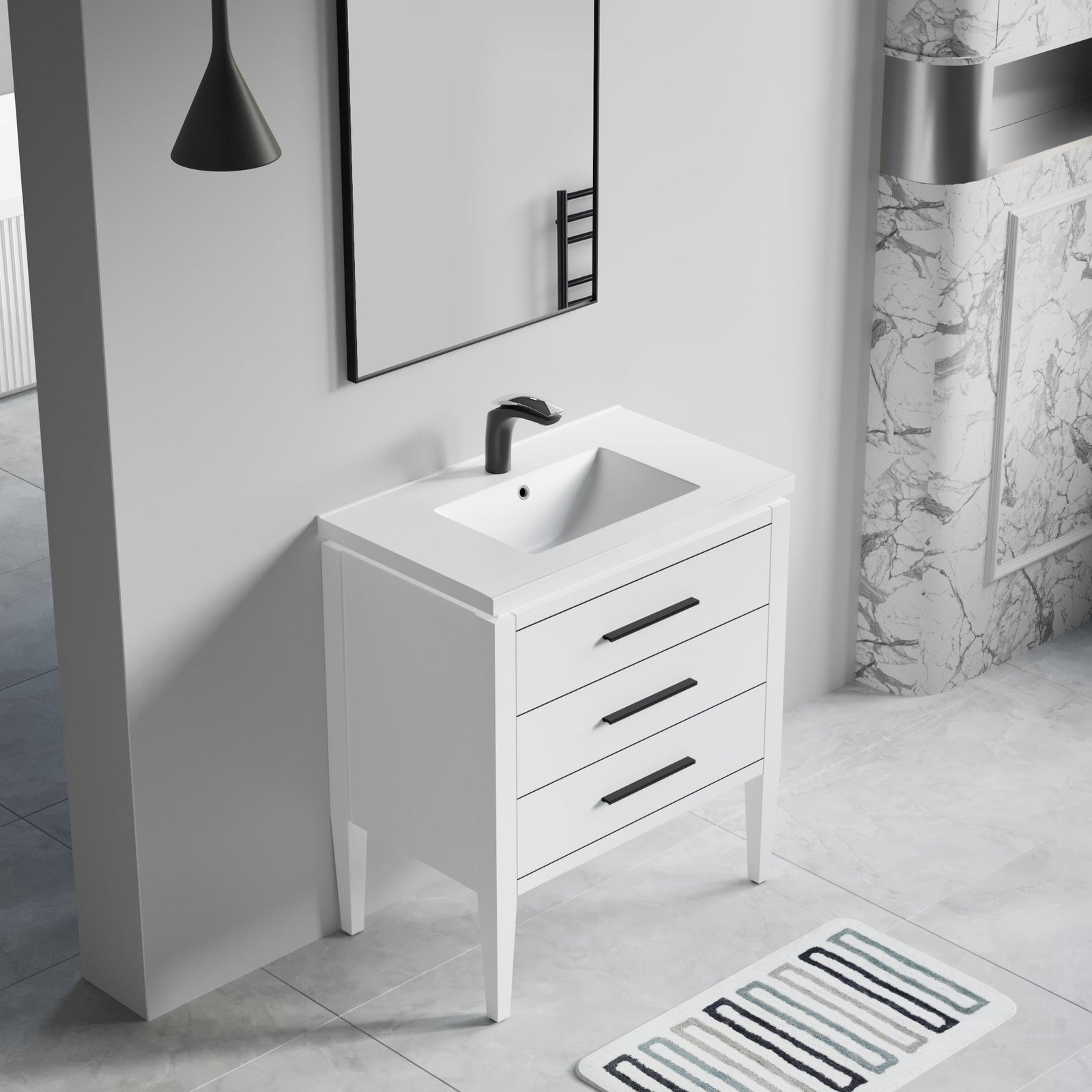 031 Series-30 Inch Bathroom Vanity Set