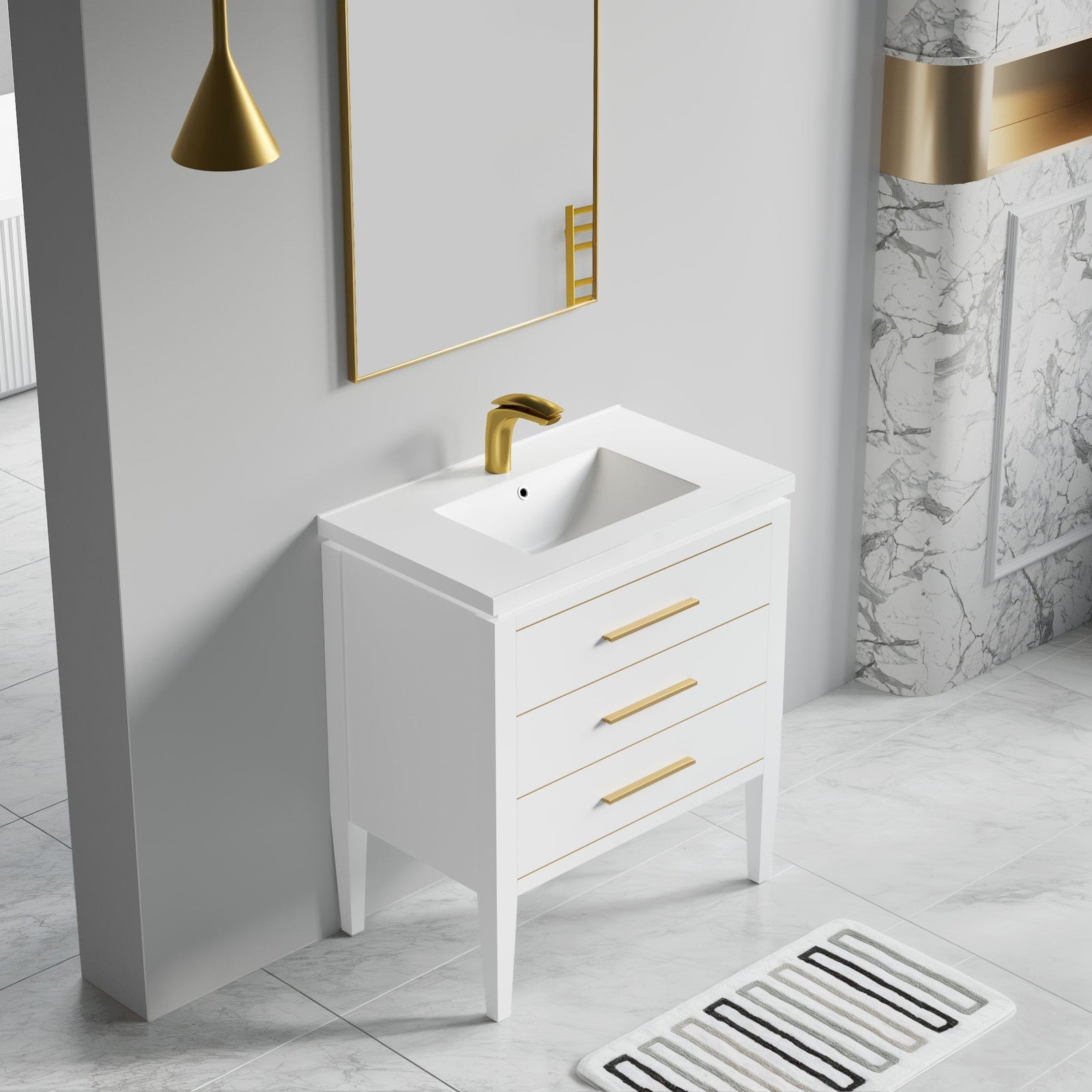 031 Series-30 Inch Bathroom Vanity Set