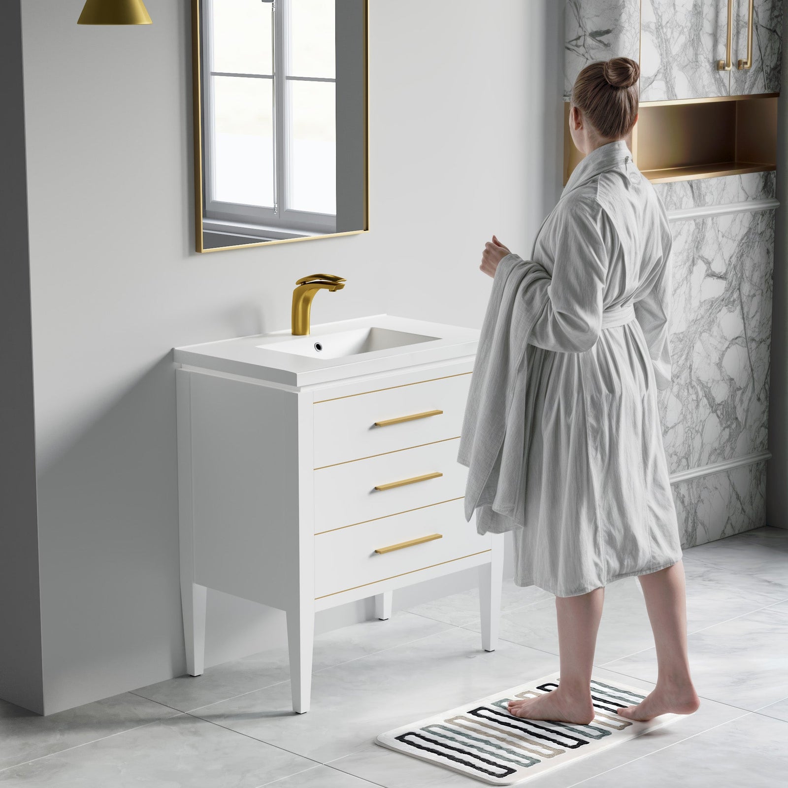 031 Series-30 Inch Bathroom Vanity Set