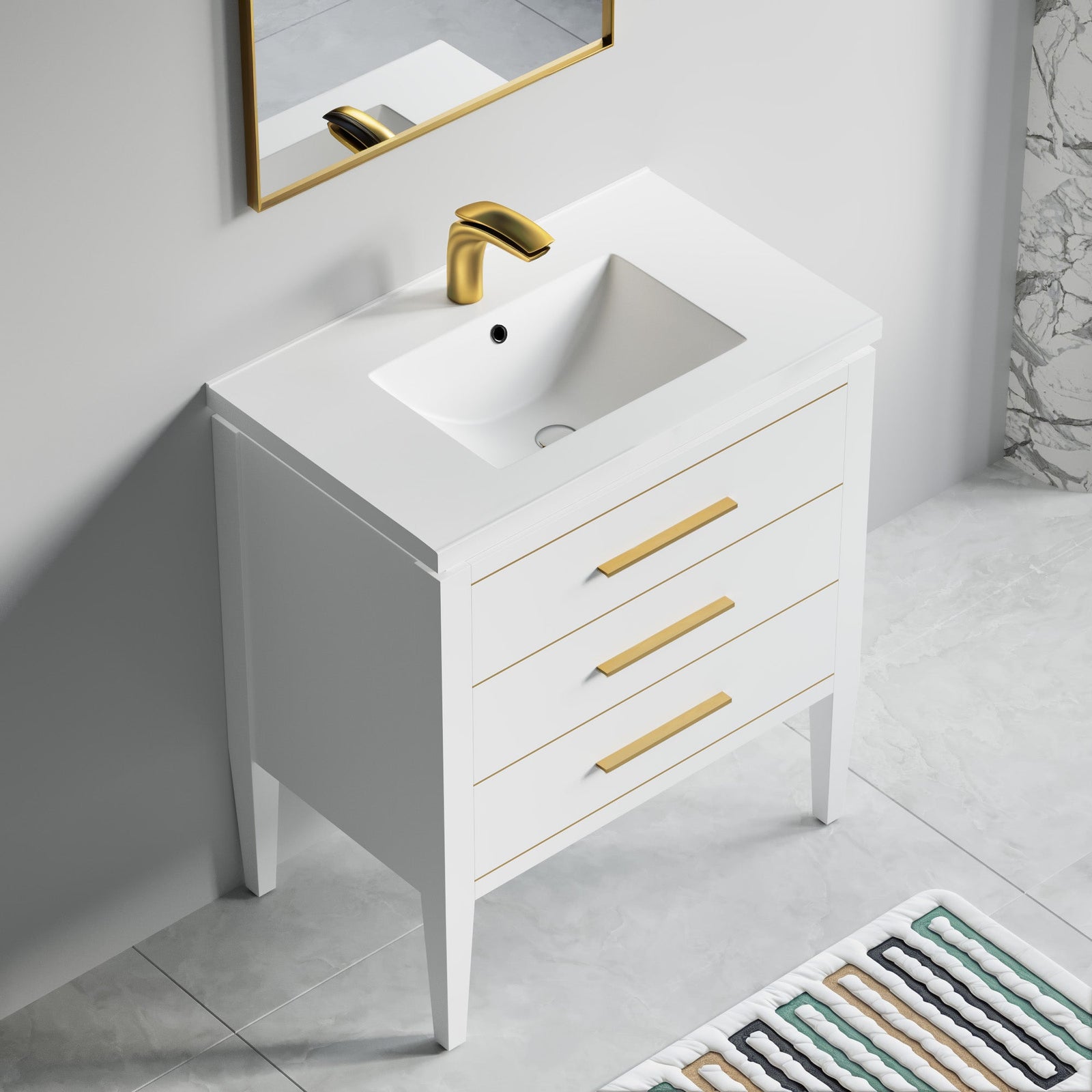 031 Series-30 Inch Bathroom Vanity Set