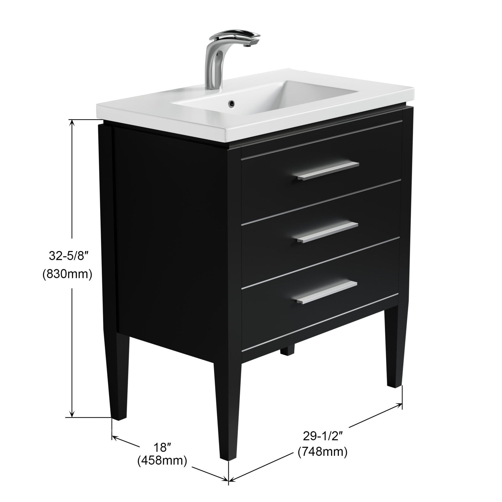 031 Series-30 Inch Bathroom Vanity Set