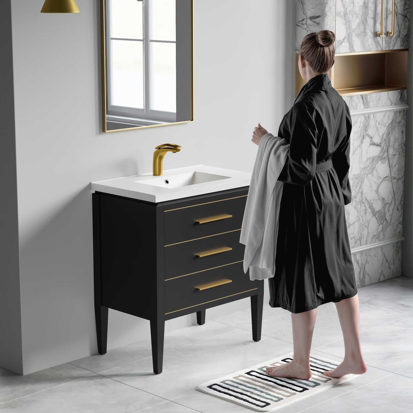031 Series-30 Inch Bathroom Vanity Set
