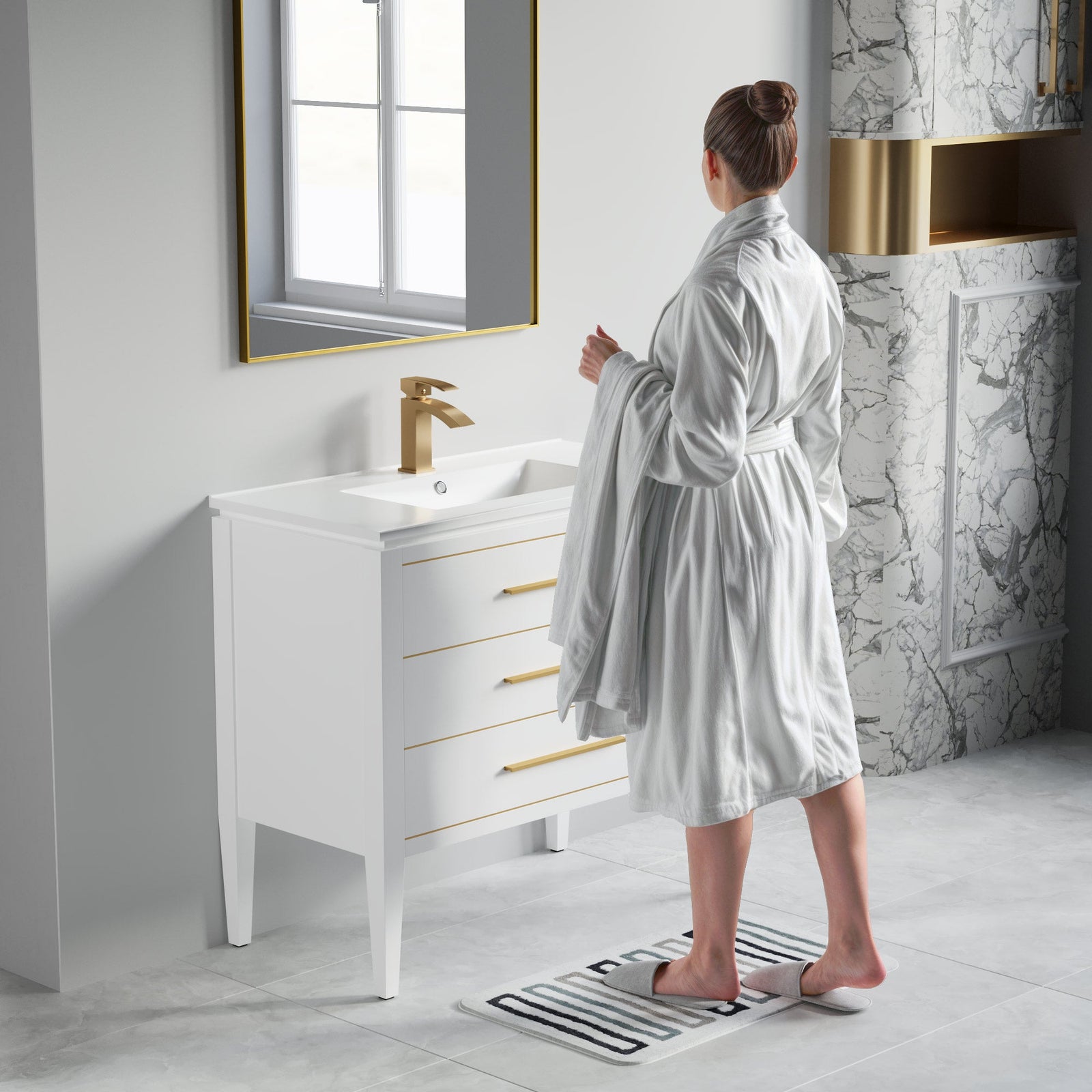 031 Series-36 Inch Bathroom Vanity Set