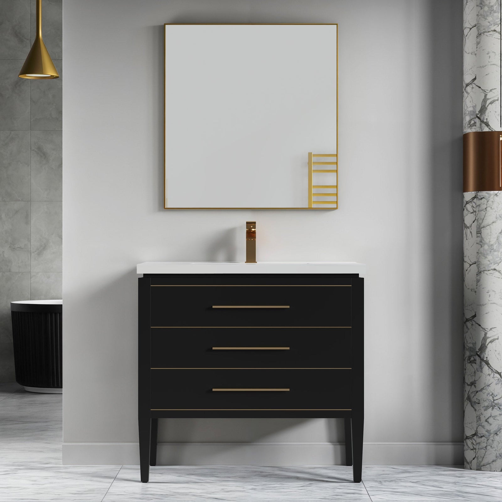 031 Series-36 Inch Bathroom Vanity Set