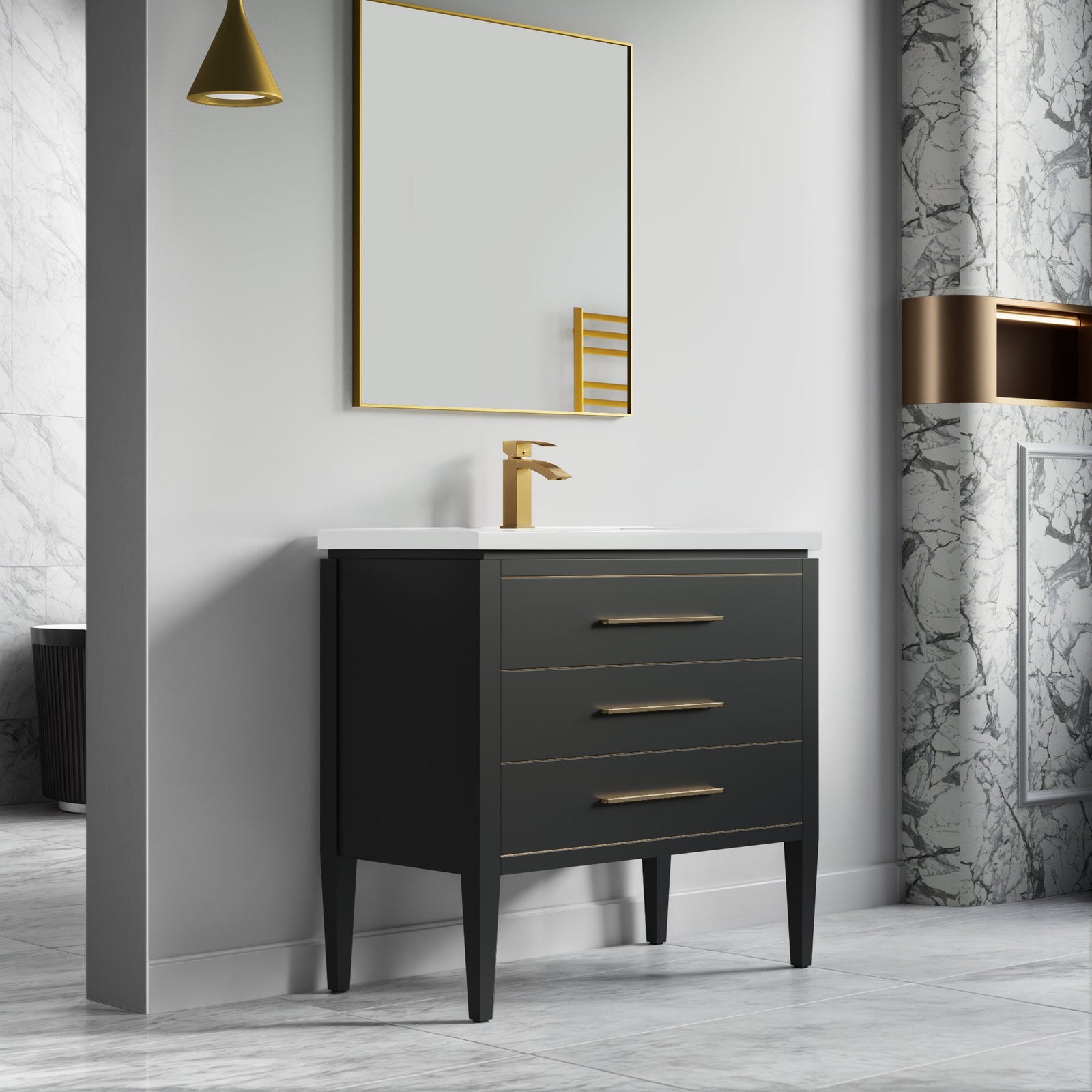 031 Series-36 Inch Bathroom Vanity Set