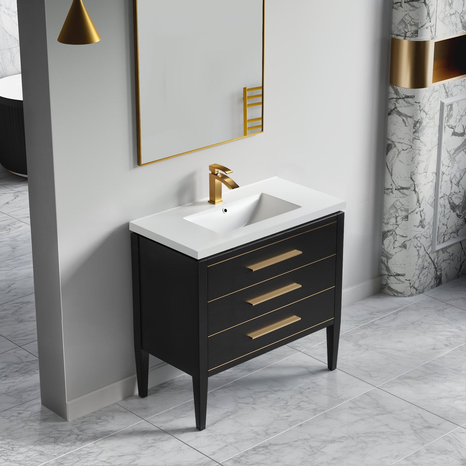 031 Series-36 Inch Bathroom Vanity Set